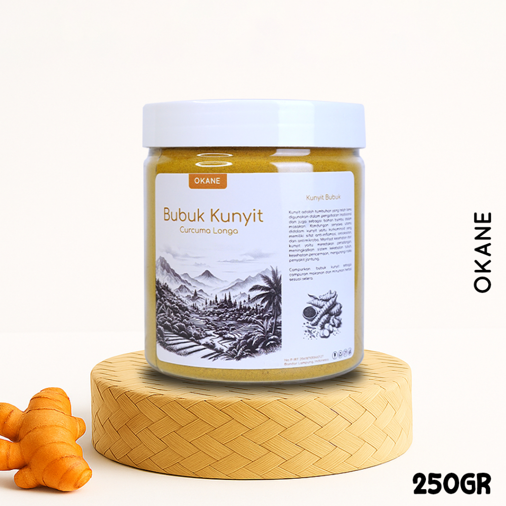 Kunyit Bubuk Asli OKANE 250 gr / Kunyit Bubuk Original