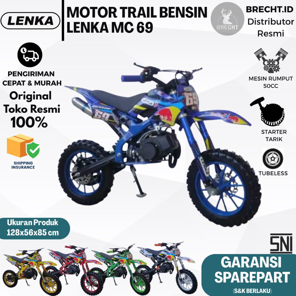 Motor Bensin Mini Trail Lenka MC 69 50CC Mini Trail Anak & Remaja Treil LENKA MC69
