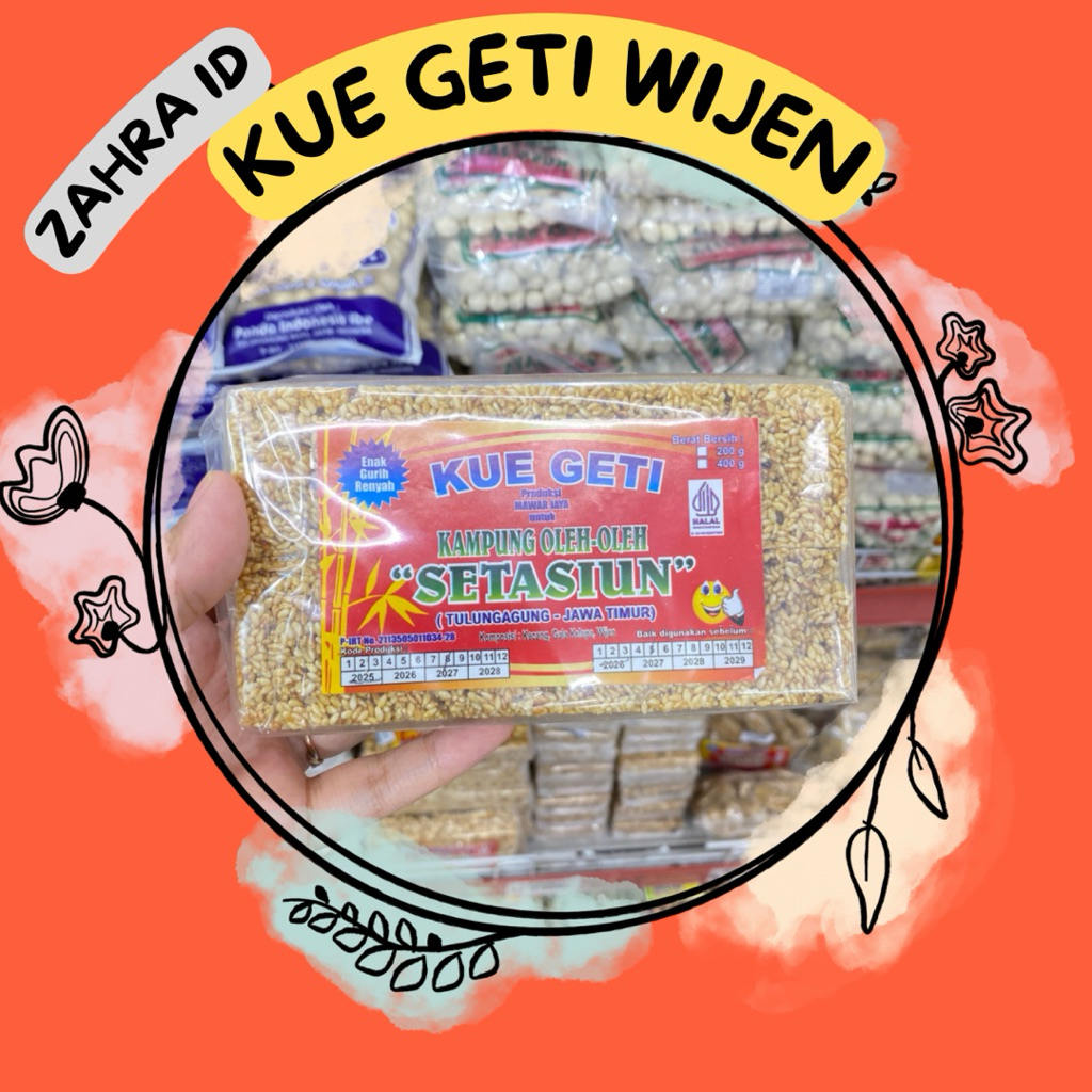 200gr Kue Geti Wijen / Wijen Kacang - Jajan Ndeso Khas Tulungagung - Kampung Oleh-oleh