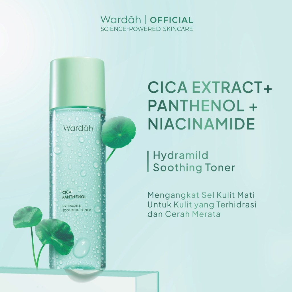 NEW Wardah Cica Complex Panthenol Hydramild Soothing Toner 125 ml Hydrasoothe Formula Toner Wajah Fa