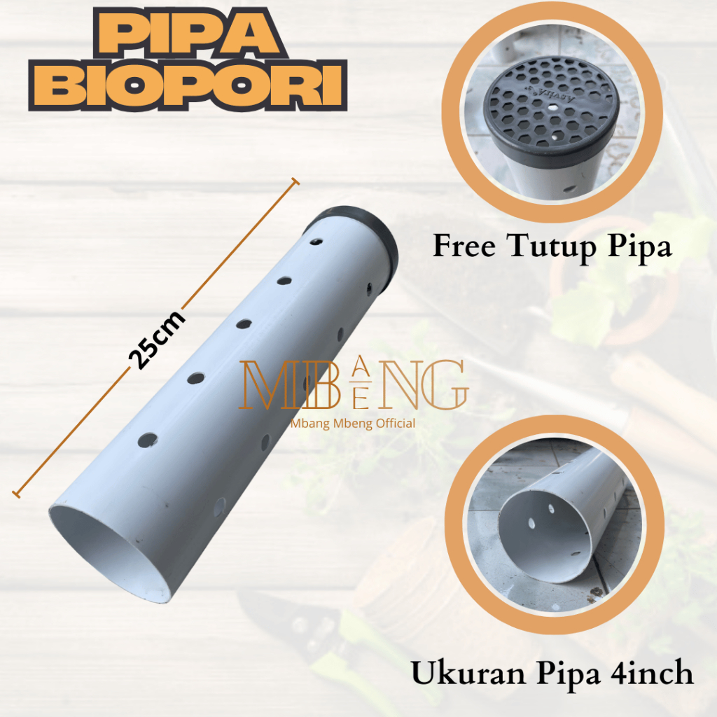 Kyoolaa Mbang-Mbeng Pipa Lubang Biopori 4 Inch / Pipa Biopori 4 Inch / Pipa Resapan Air