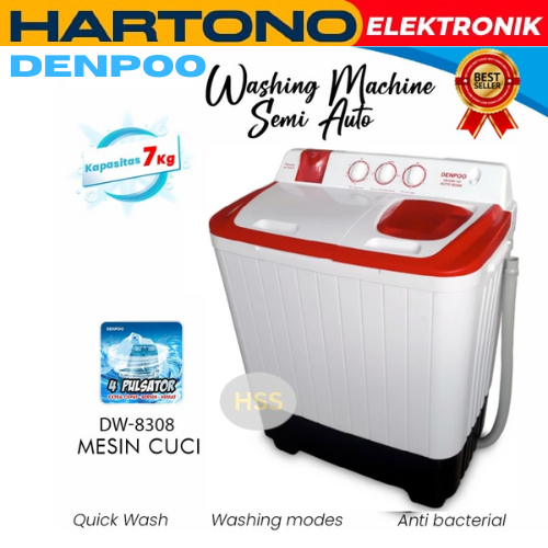 Denpoo Mesin Cuci 2 Tabung DW 8308