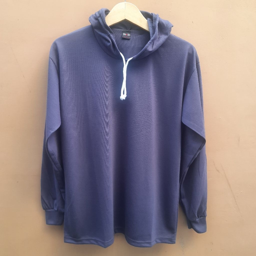 Kaos tani sawah lengan panjang kupluk tebal Smash