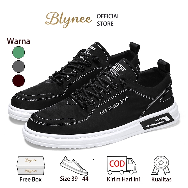 Blynee Sepatu Sneakers casual Terbaru Pria Sepatu Kuliah Keren Sepatu Pria