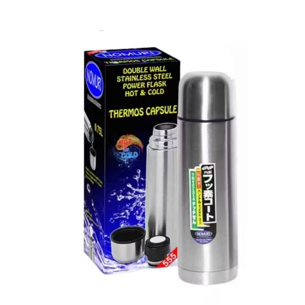 Termos Nomuri Vacuum Stainless Steel 500ml 750ml 1000ml Tahan Panas Dingin Anti Karat