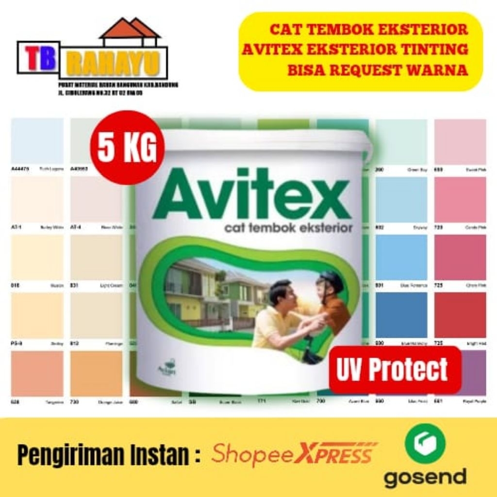 Cat Tembok Eksterior Avitex, Avitex Eksterior Cat Tembok - 5 KG