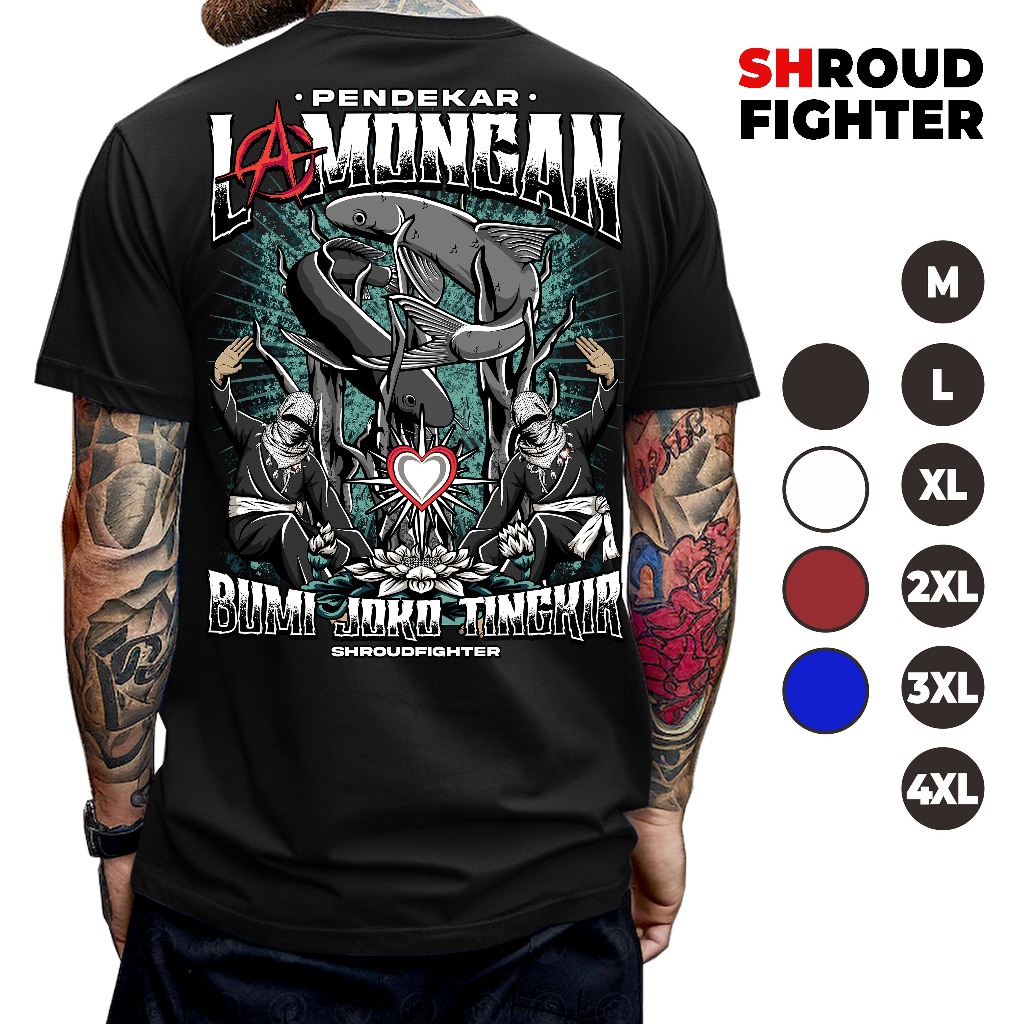 Kaos Pria Pendekar Lamongan Psht Sh Terate Terbaru Full Punggung Katun Distro Shroud Fighter