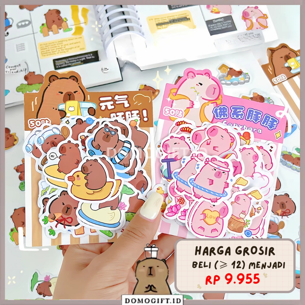 

100 Lembar Kertas Notes Cantik Lucu Buar DIY Dekor Buku Jurnal Memo Aesthetic Cute Motif Capybara