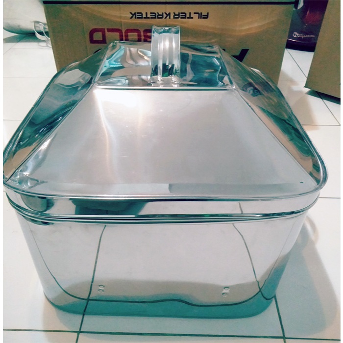 Langseng kotak segi besar, dandang kukusan double sarang kuat tebal serbaguna