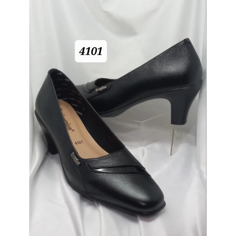 Sepatu Scorpion - 4101 Sepatu Kulit Pantofel Wanita Hak 7cm