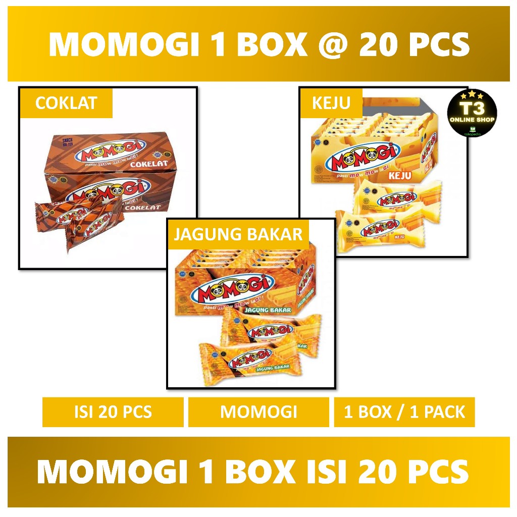 

Momogi Snack 1 Box Isi 20 pcs 6gr mini pack 20 per box momogi