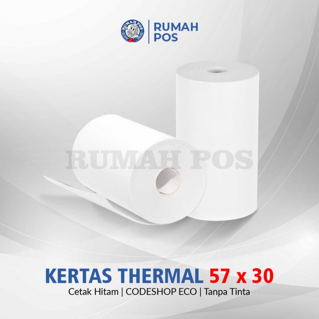 

Kertas Kasir Printer Thermal 57x30mm Cetak Struk Coreless BERKUALITAS