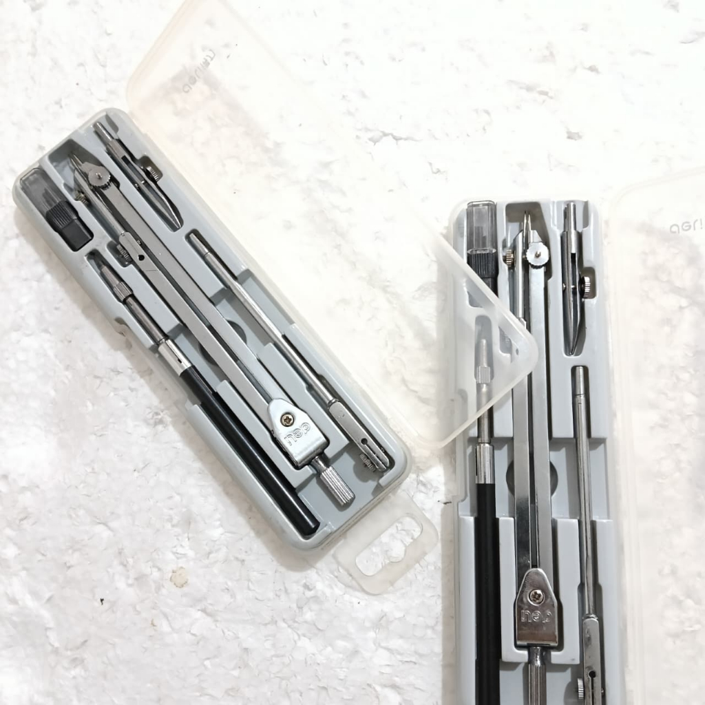 

Deli 8605 Drafting Set - jangka besi/ jangka besar / jangka lingkaran kaligrafi