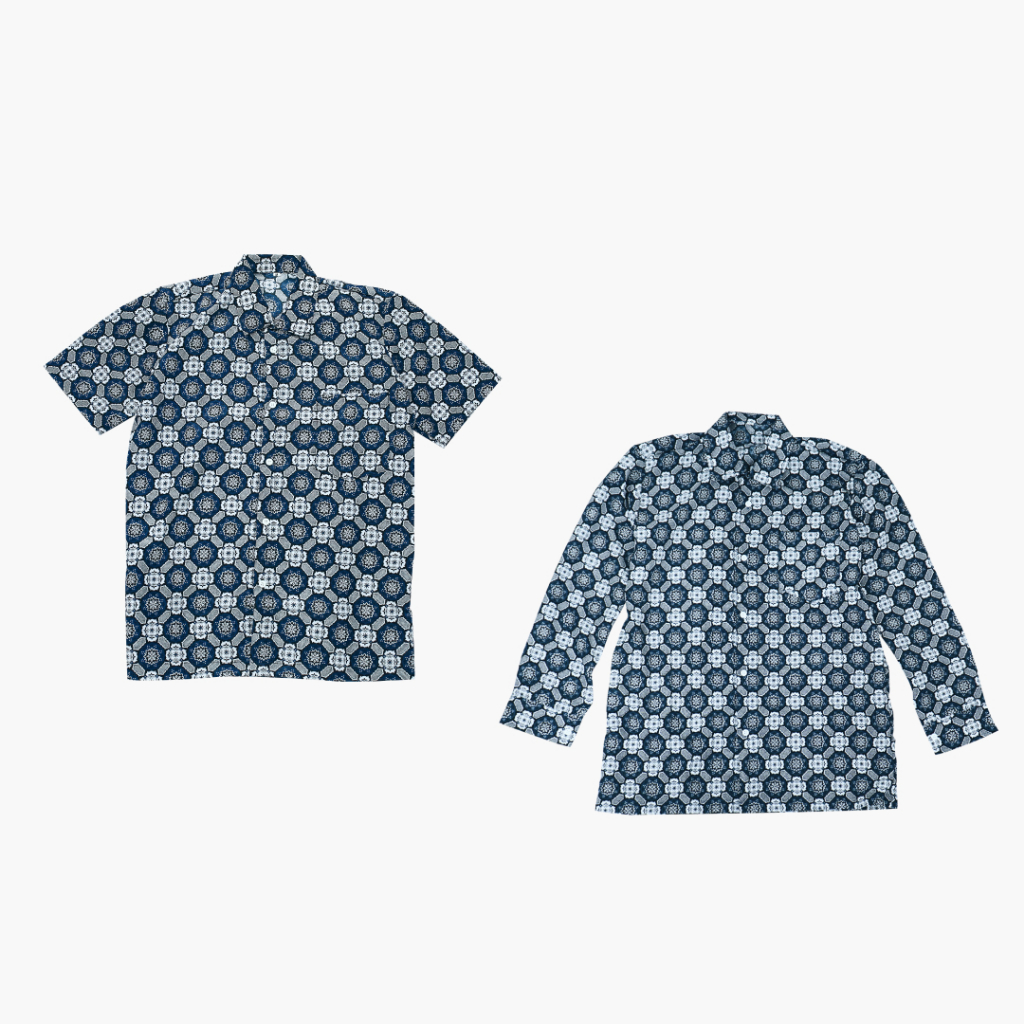 SERAGAM SEKOLAH SMA BATIK BUNGA MATAHARI LENGAN PANJANG LENGAN PENDEK