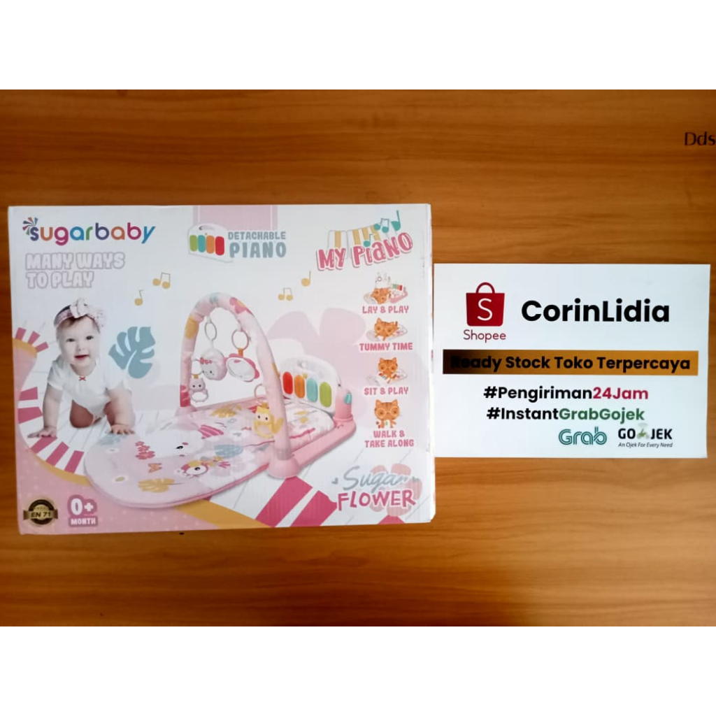 PRELOVED Belum Pernah Pakai - Sugar Baby My Piano Playmat Pink Sugar Flower Sugar Baby ALL in 1 PIAN