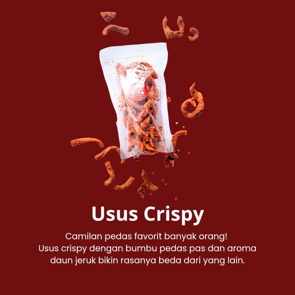 

Usus Crispy Pedas Daun Jeruk – Snack Cemilan Pedas Gurih Renyah