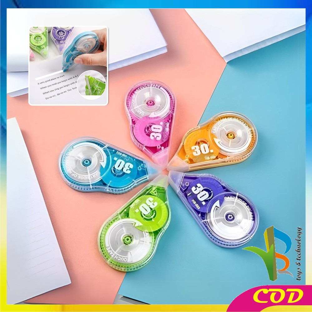 

EC RB-A113 Correction Tape Polos Tipe X Kertas Roll Serbaguna / Pita Koreksi Peralatan Sekolah Anak / Tip Ex Correction Students Stationary