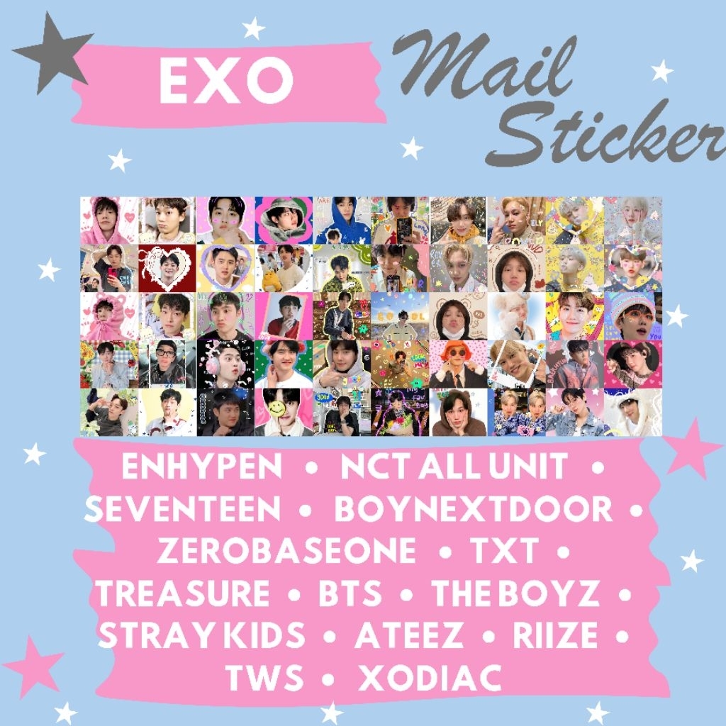 

[ISI 50PCS] BOY GROUP MAIL STICKER DECO KPOP