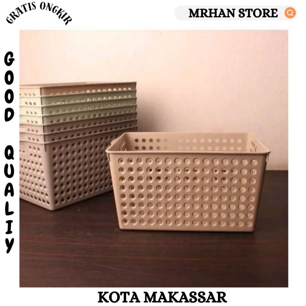 KERANJANG/KERANJANG PENYIMPANAN SERBAGUNA/KERANJANG BASKET/KERANJANG SERBAGUNA AESTHETIC UKURAN BESA