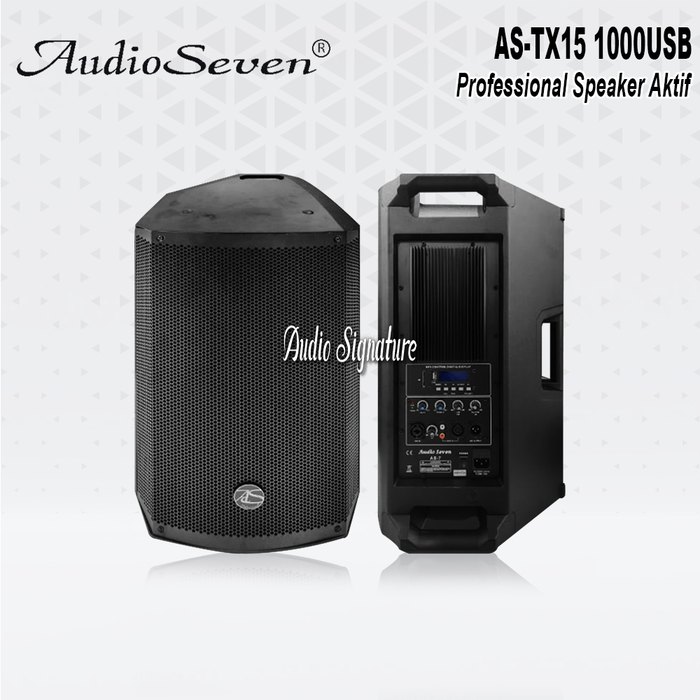 Speaker Aktif 15 Inch AUDIO SEVEN AS TX15 1000 USB Bluetooth Original Harga 1 Pasang
