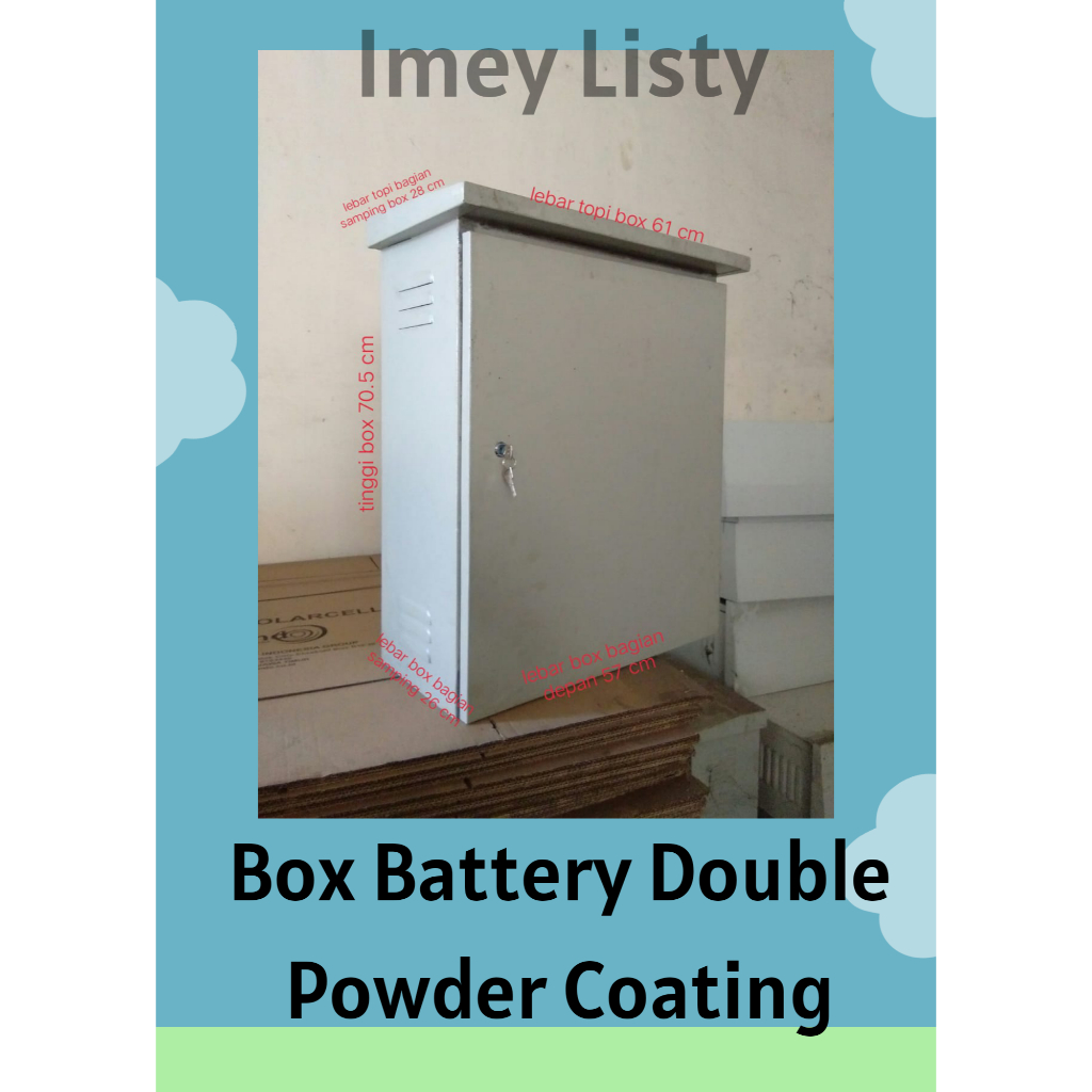 Box Battery VRLA Double Powder Coating