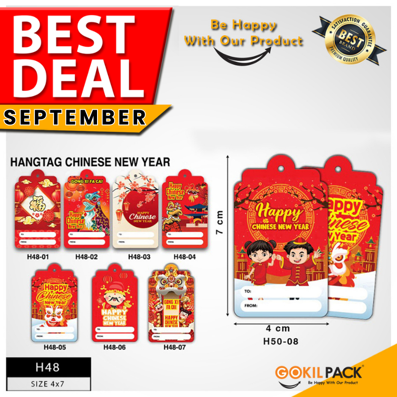 

Hangtag Gong Xi Fa Cai | Hangtag Baju | Hangtag Imlek | Ivory | Murah | 4x7 H48
