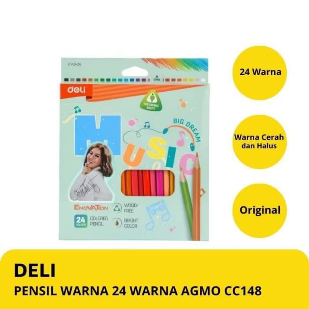 

Deli Pensil Warna 24 warna Agnes Mo Original/ color pensil 24 color C148-24