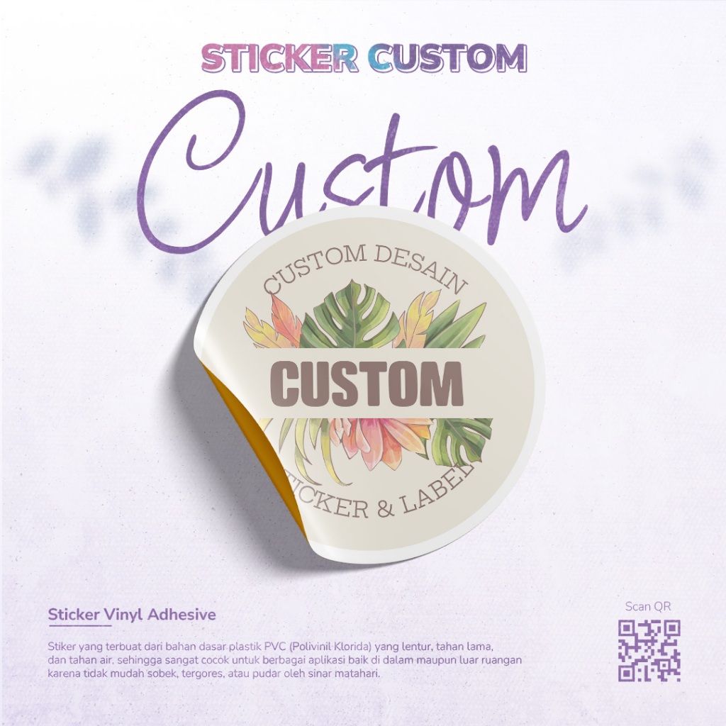

[252 Pcs] Custom Sticker Anti Air / Print Label & Segel Makanan Stiker Bulat by Dutamdiaprint
