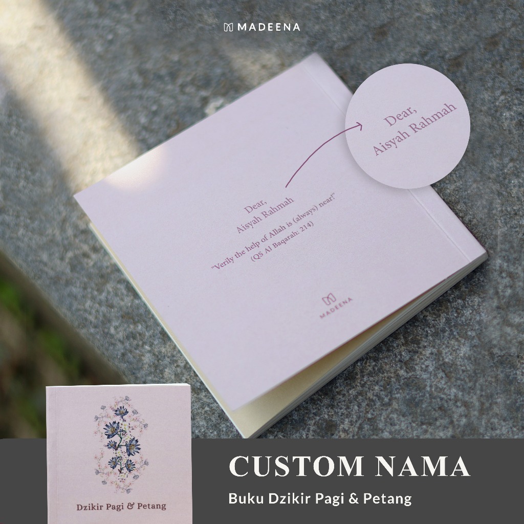 Buku Dzikir Pagi Petang Custom Nama by Madina Quran