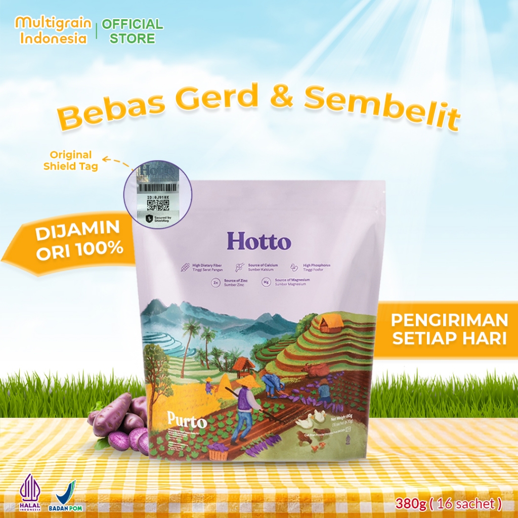 

HOTTO PURTO MULTIGRAIN OFFICIAL SHOP STORE 100% ORIGINAL 1 Pouch (16 Sachet)