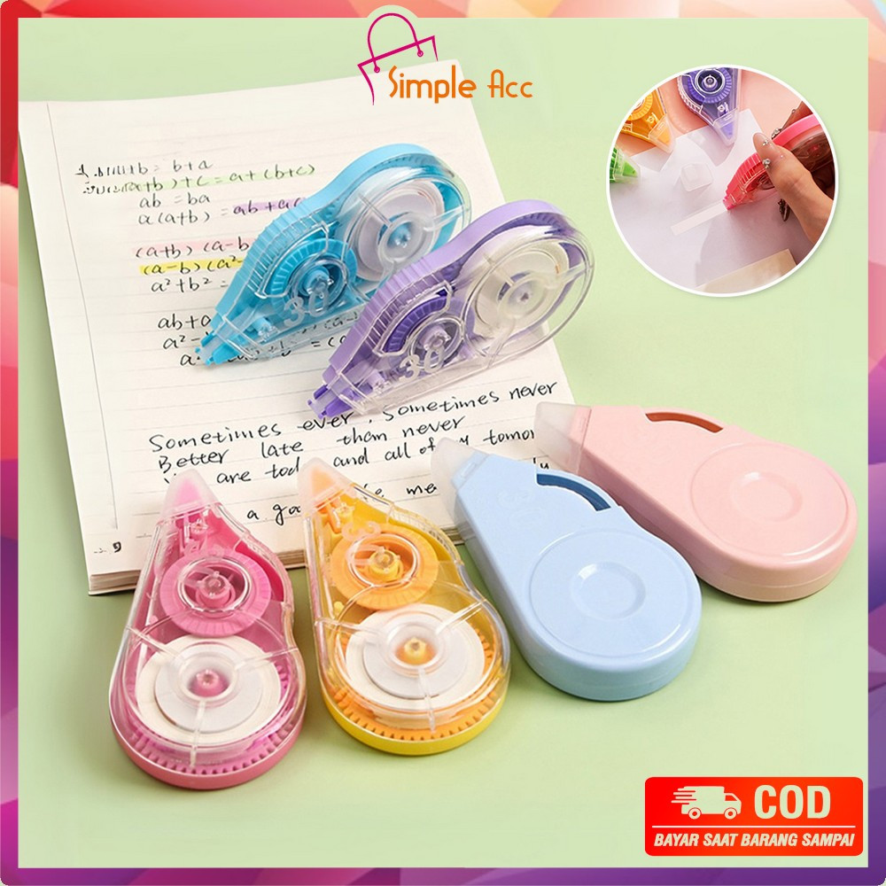 

EC DO-A113 Correction Tape Polos Tipe X Kertas Roll Serbaguna / Pita Koreksi Peralatan Sekolah Anak / Tip Ex Correction Students Stationary