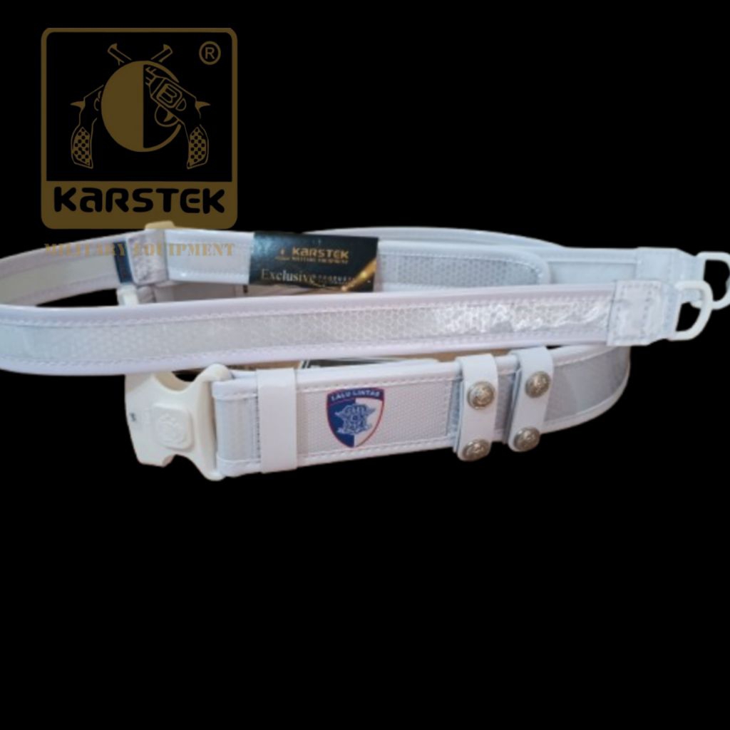 sabuk kopel polisi lantas polri terbaru original karstek anti kotor