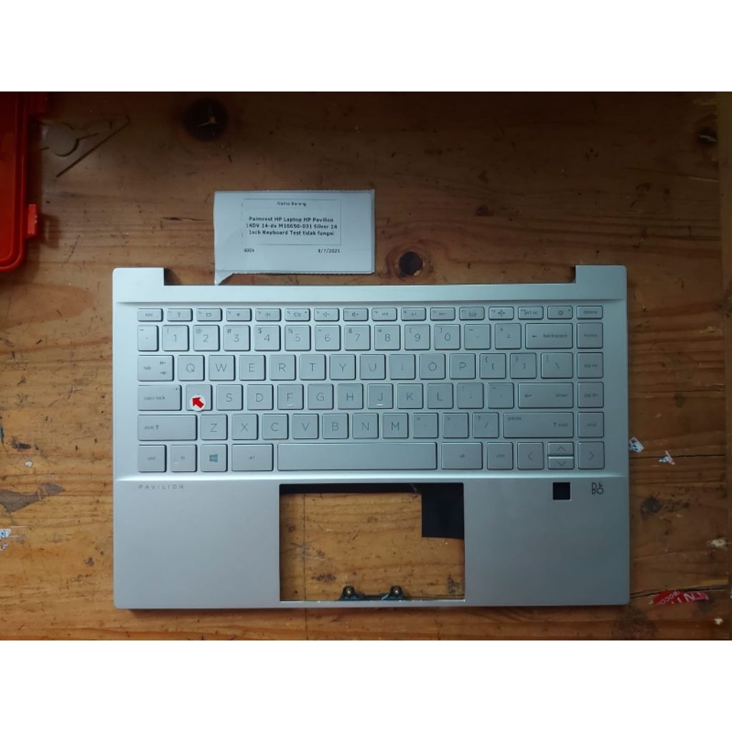 Palmrest Laptop Casing Tengah HP Pavilion 14DV 14-DV Silver 14 inch Minus Pemakaian Keyboard Tidak B