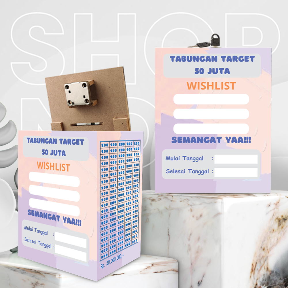 celengan jumbo target 50 juta free 2 kunci