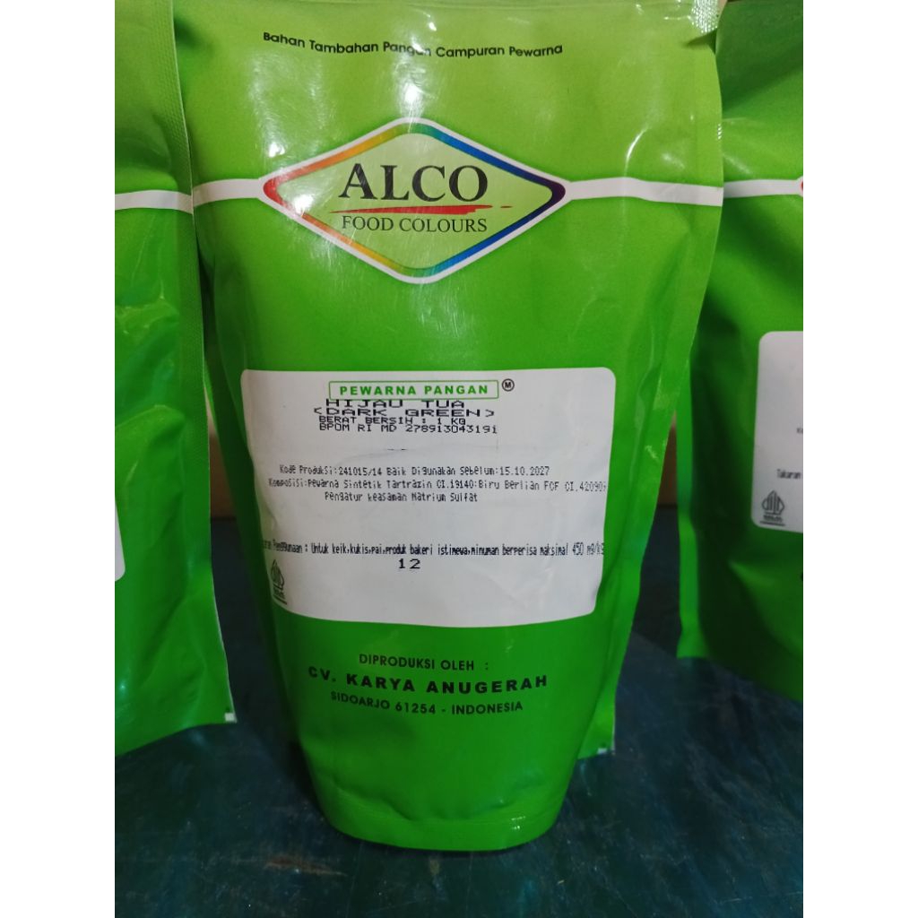 

Pewarna makanan bubuk hijau tua/darkgreen 1kg