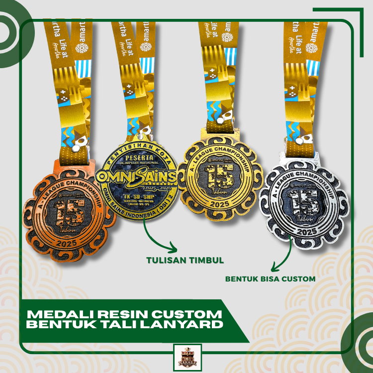 

MEDALI RESIN CUSTOM BENTUK & LANYARD MURAH | LOMBA | WISUDA | KEJUARAAN | OLIMPIADE | PENGHARGAAN