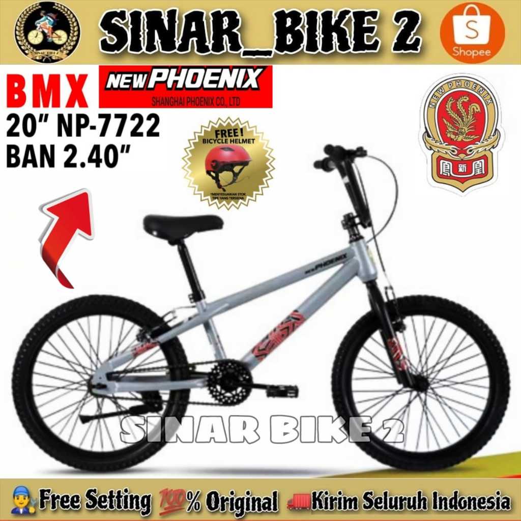 Sepeda Anak Laki-Laki BMX PHOENIX NP-7722 Ukuran 20 Inch Ban 2.40 // NP 7722 BAN 3.0  NEW VARIANT
