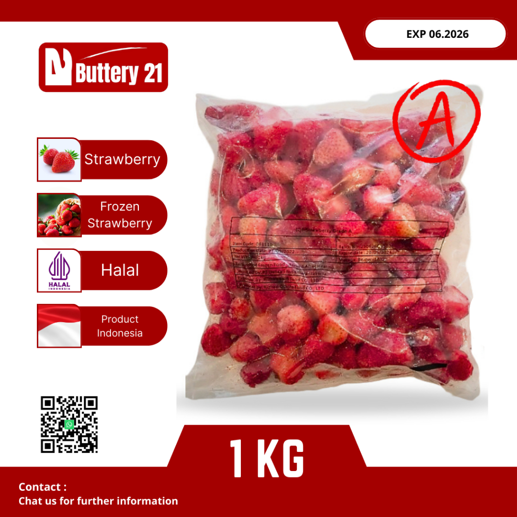 STRAWBERRY FROZEN 1 KG/FROZEN STRAWBERRY PREMIUM GRADE A/BUAH BEKU BUAH FROZEN/STROBERI BEKU
