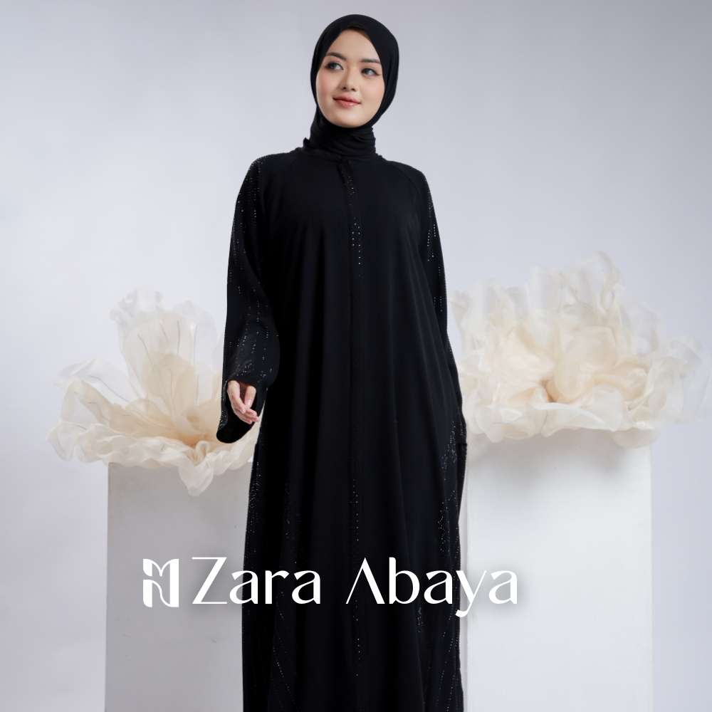 Zara Abaya Hitam Simple Remaja