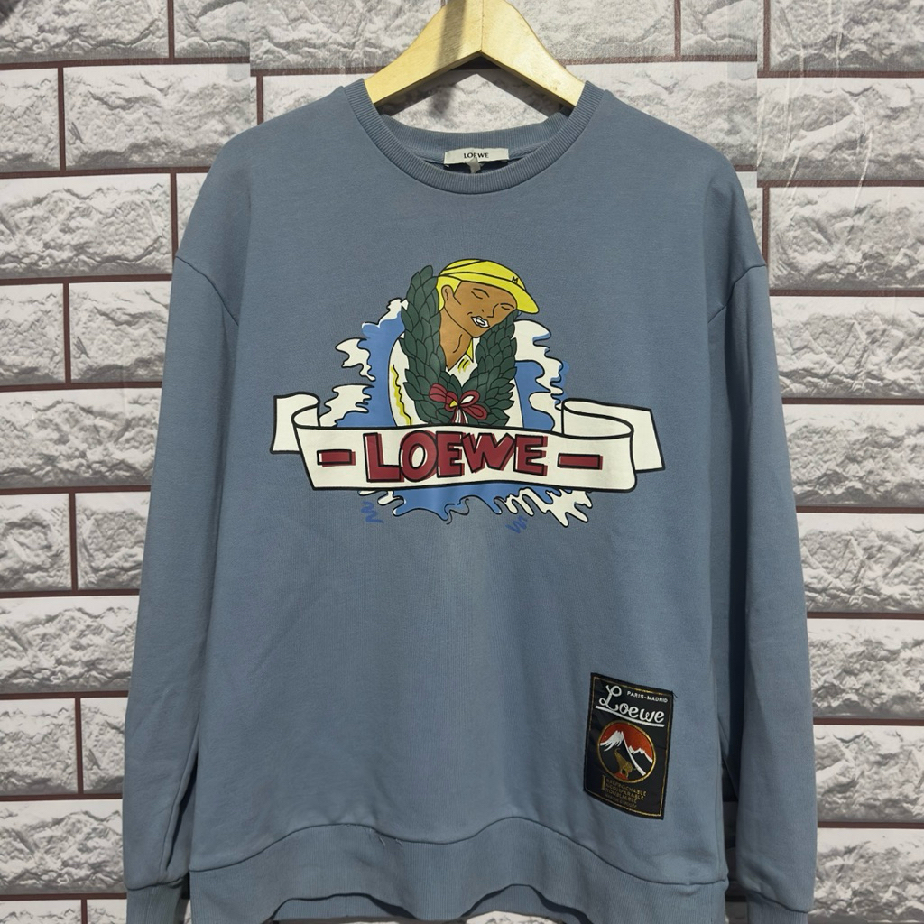 Loewe Biru Muda - Human Logo (Crewneck)
