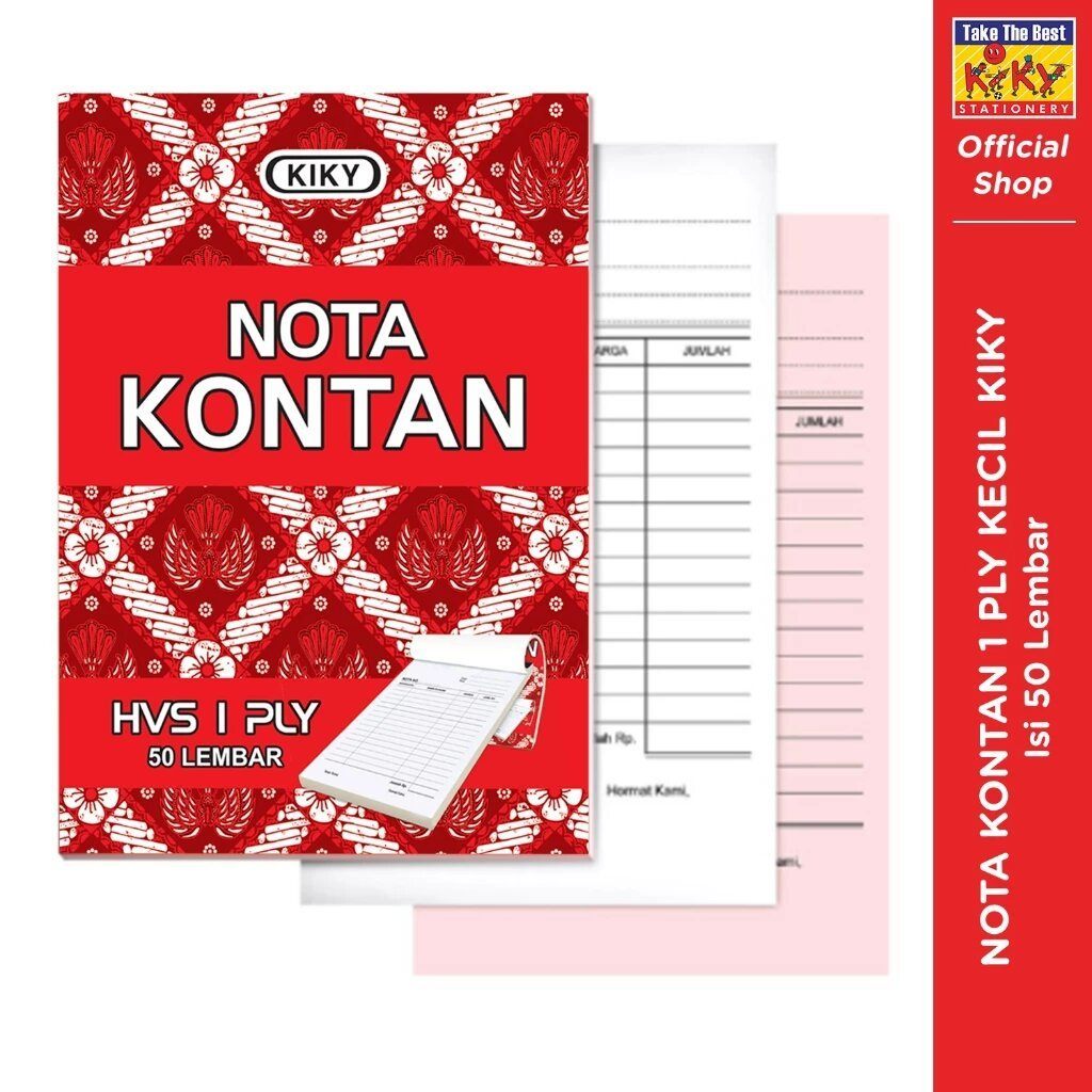 

KIKY Nota Kontan 1 Ply Kecil (Uk. 10.5 x 15.5 cm) - 1 Buku