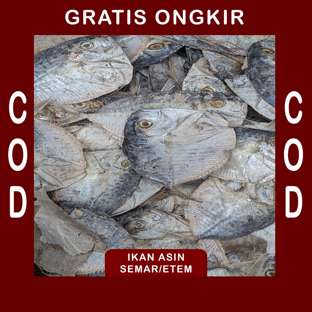 Ikan Asin Semar Etem 1kg | Etem Asin Kering 1kg Fresh Pilihan