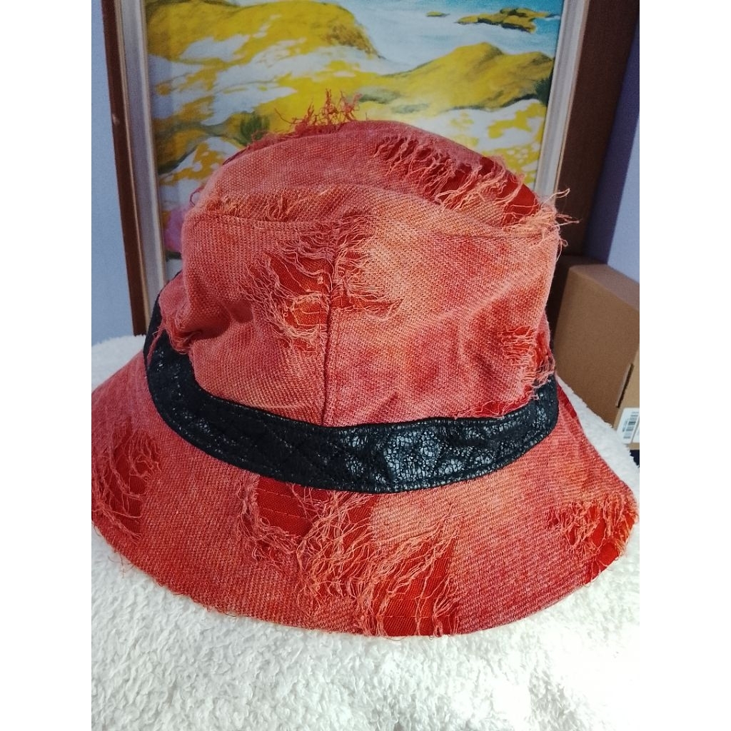 topi model sobek2 warna orange