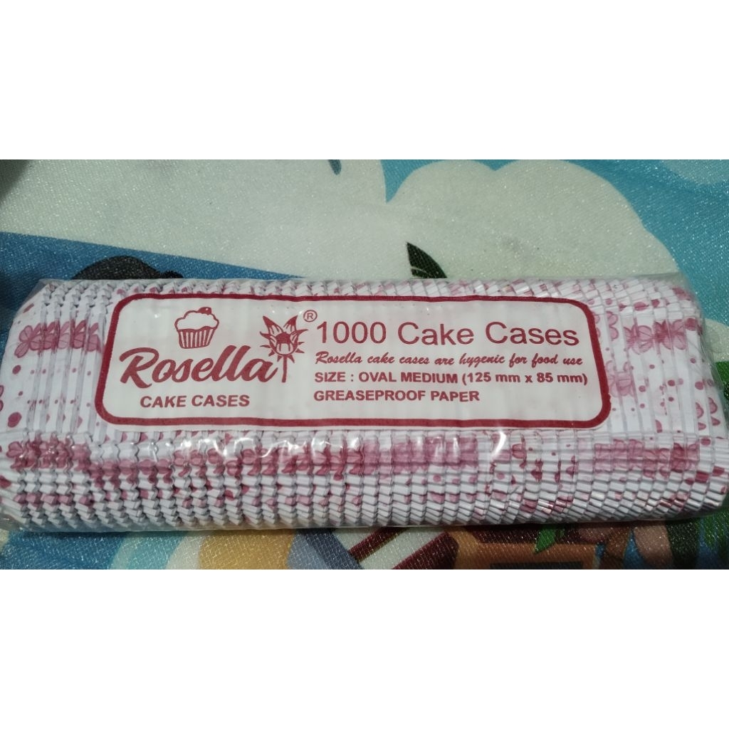 Cup Kue Cake Cases Rosella Oval Medium Motif isi 1000