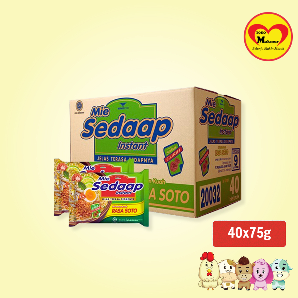 

Mie Sedaap Kuah Rasa Soto 1Dus (75 gr x 40pcs) (Khusus Gosend Instant / Sameday) / Toko Makmur Live