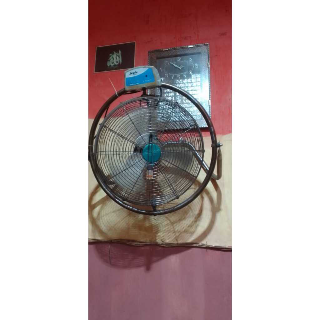 Arashi Spinner Black ARF 20 INCI RC Kipas Angin Industri Lantai & Dinding 20 Inch 2in1+Remote