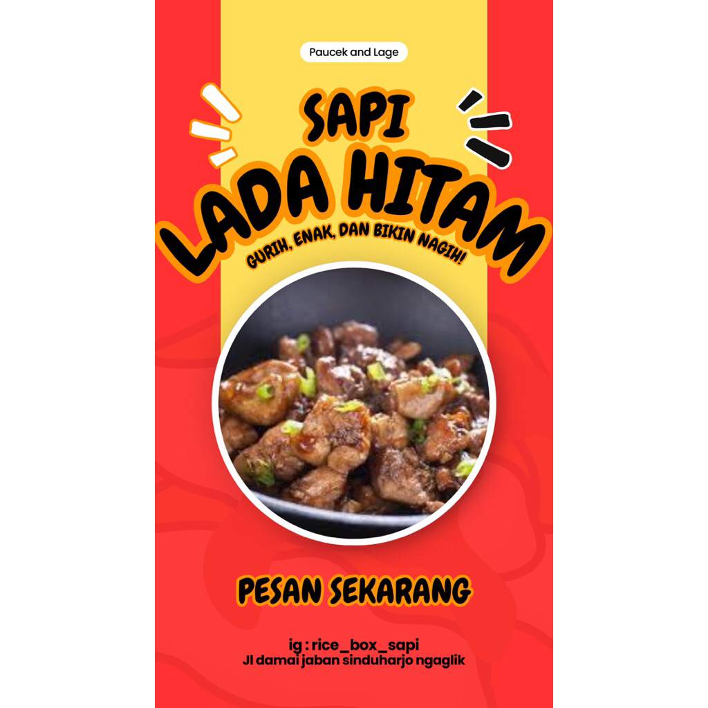 

Sapi Lada Hitam full Daging ber4