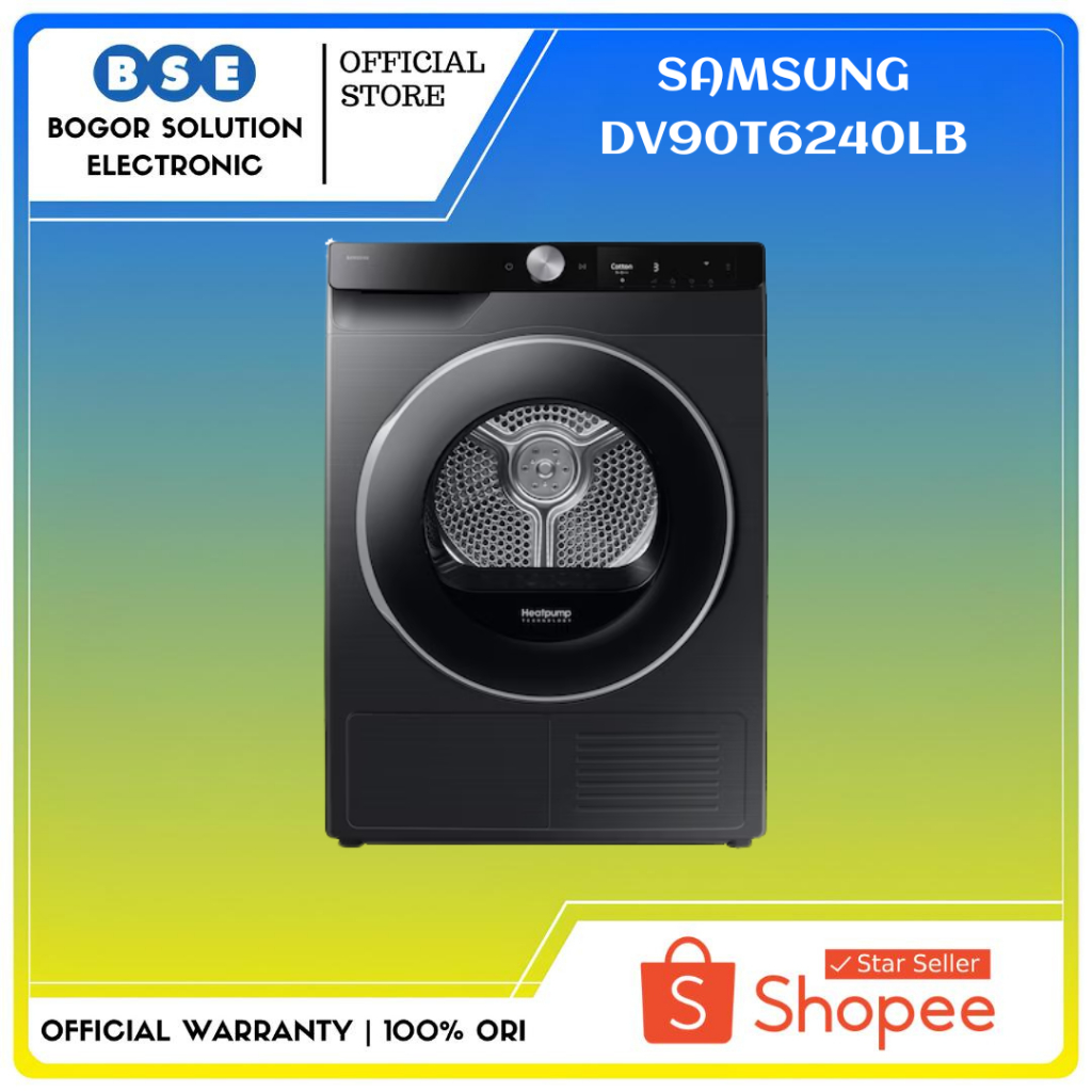 Dryer Samsung DV90T6240LB/SE kapasitas 9 Kg Laundry Front Load Dryer Samsung DV90T6240LB