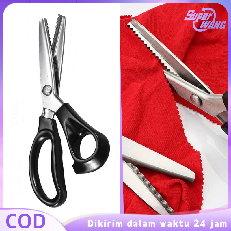 

Gunting Gerigi Zigzag Tajam Gunting Kain Zigzag Stainless Gunting Gelombang Kain Serbaguna Gunting Kertas Zigzag