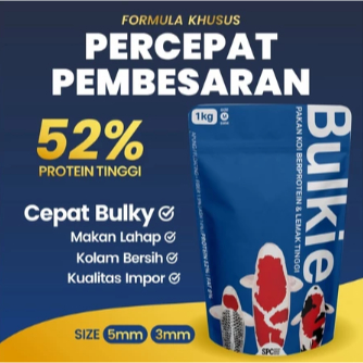 Bulkie Pakan Pelet Makanan Ikan Koi Bulkie Hi Growth 5 mm / Pelet Koi Tinggi Protein